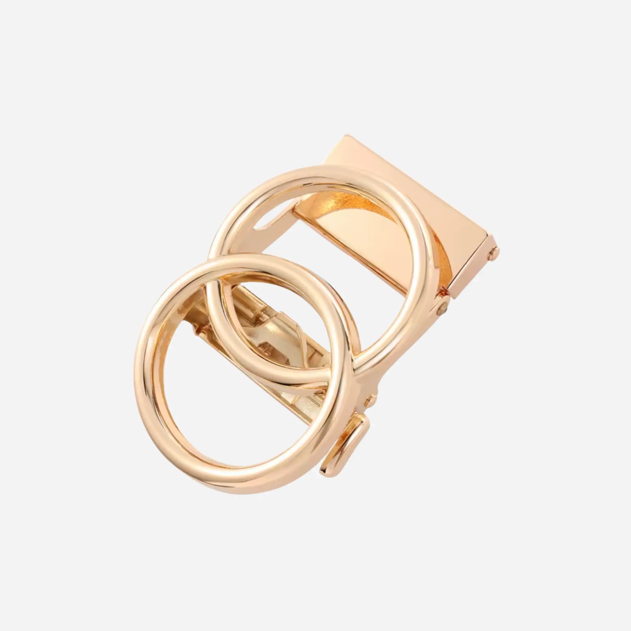 32mm | Gold Double Ring Ratchet Buckle | BeltUp