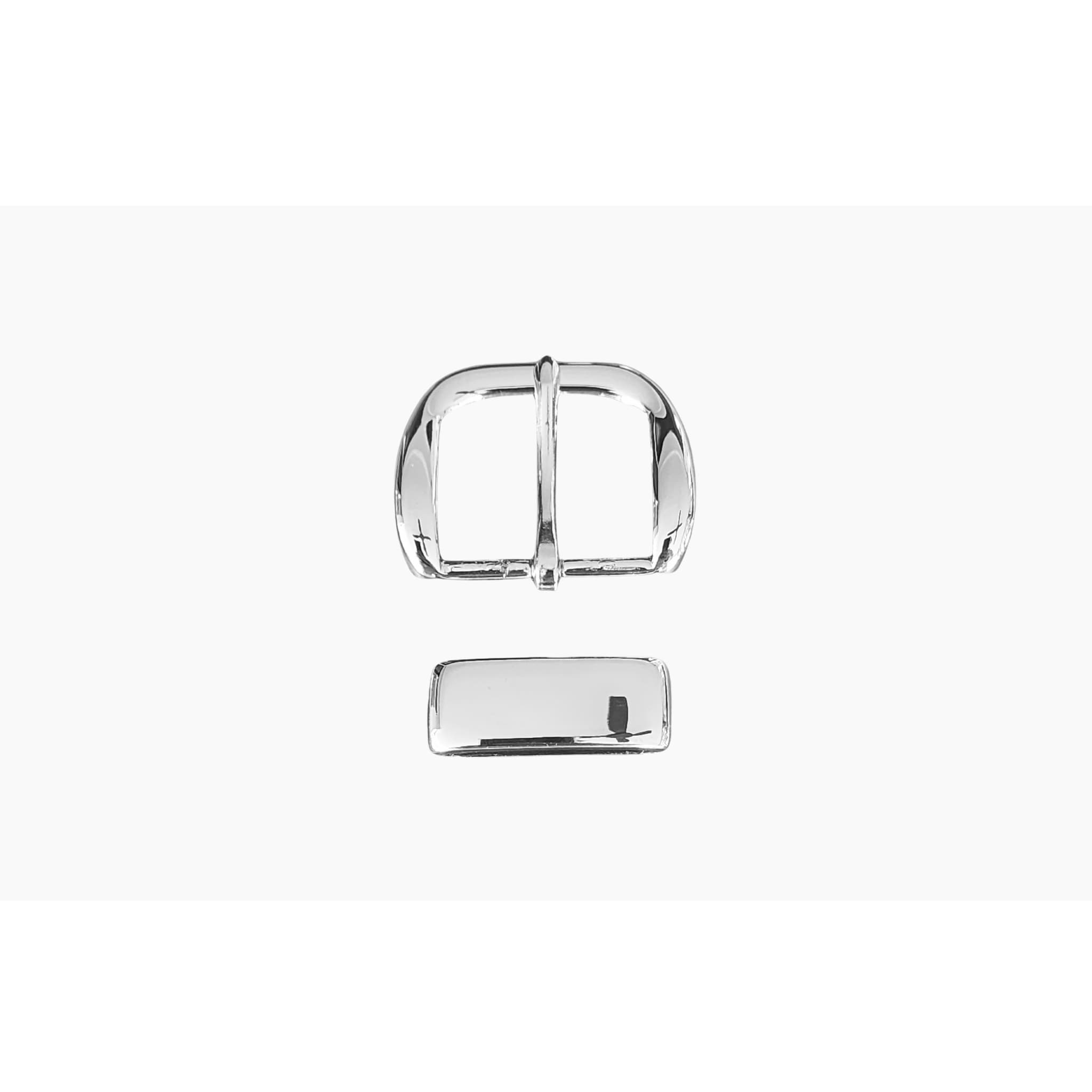 32mm | Polished Silver | Round - BeltUp Leather Co.