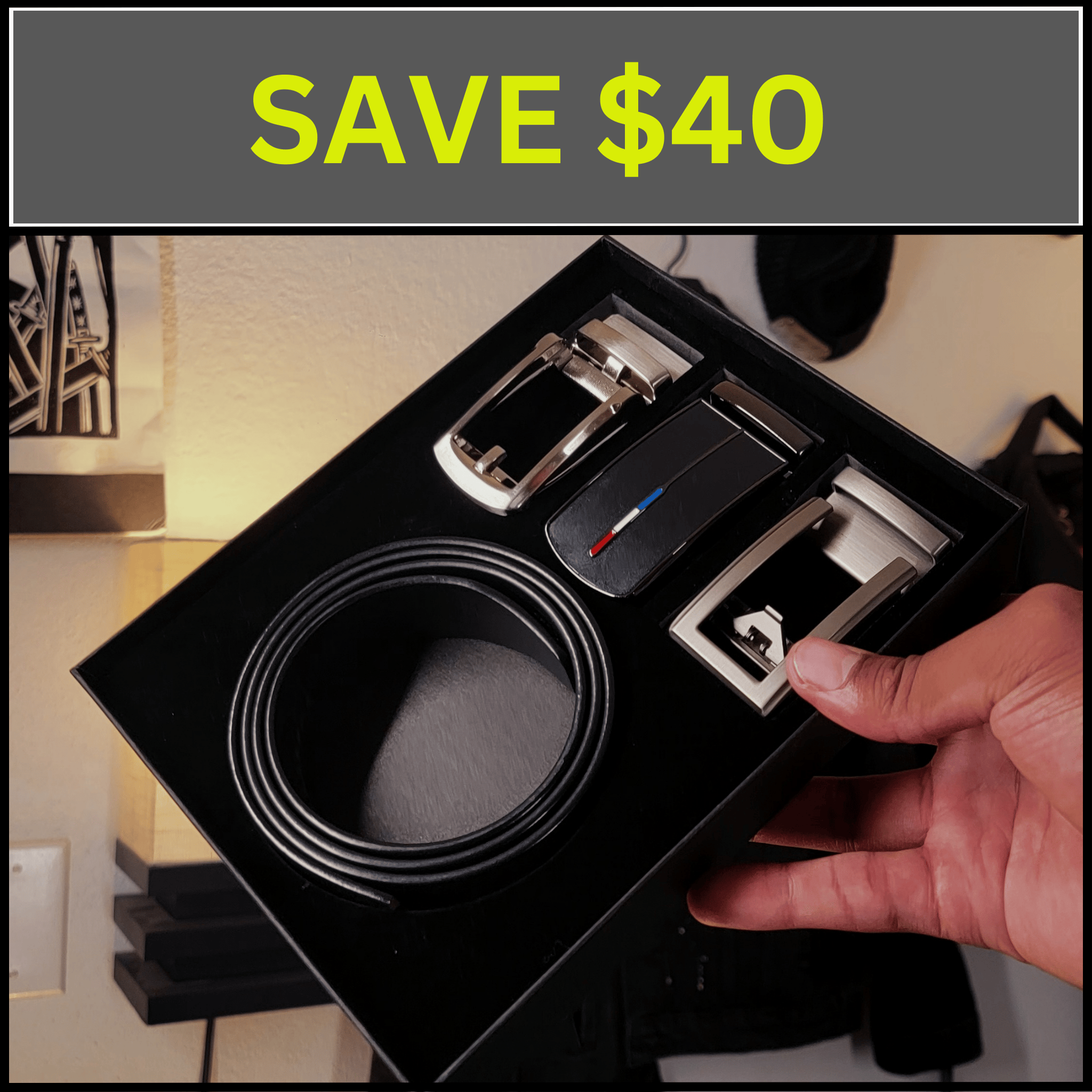 35mm | 3 Pack Auto Buckle | Tommy - BeltUp Leather Co.