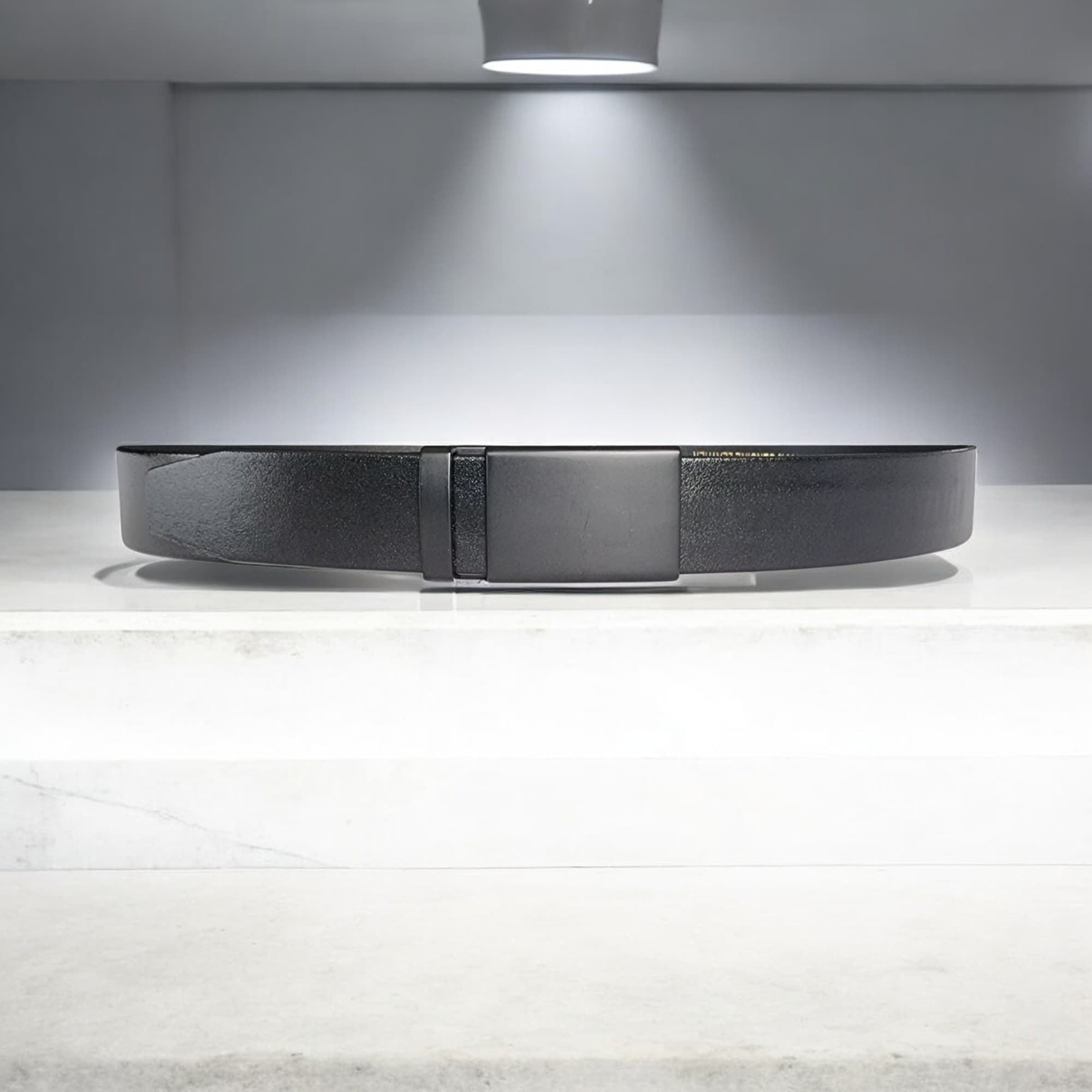 35mm | Black Ratchet Belt | Black Full Face Buckle - BeltUp Leather Co.