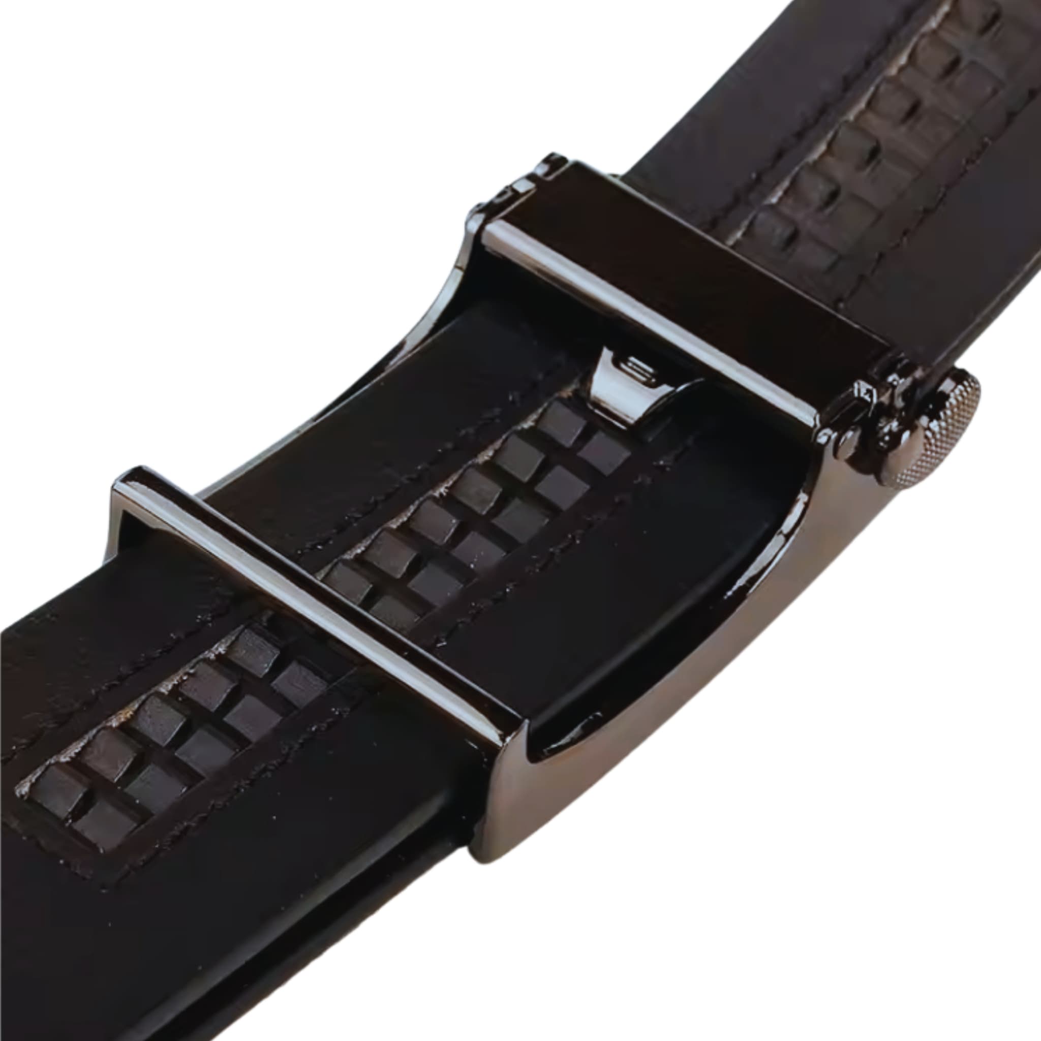 35mm | Black | Top Grain | TuckAway Silver - BeltUp Leather Co.