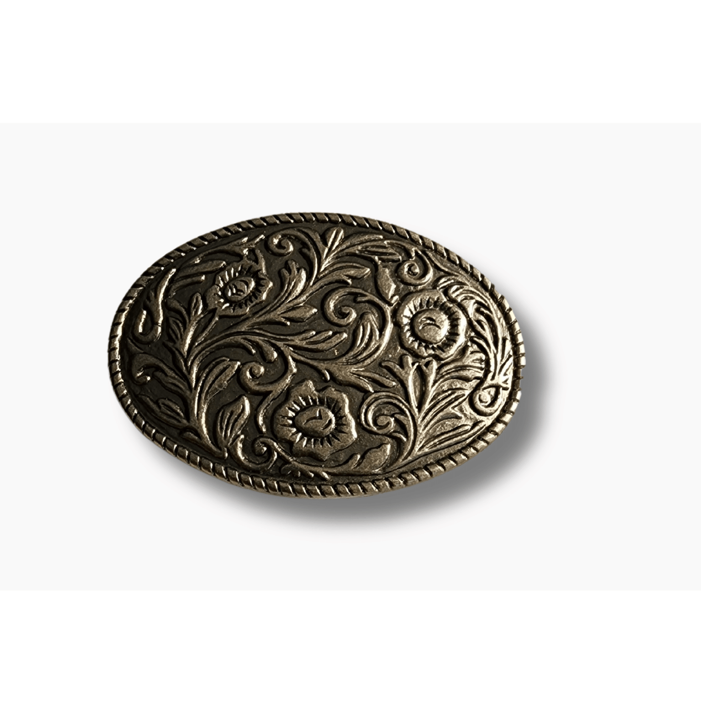 35mm | Silver Floral Buckle - BeltUp Leather Co.