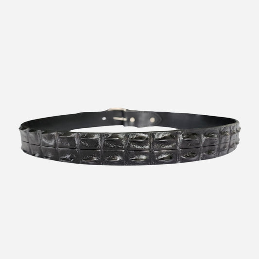 38mm | Black Hornback | Crocodile Belt - BeltUp Leather Co.