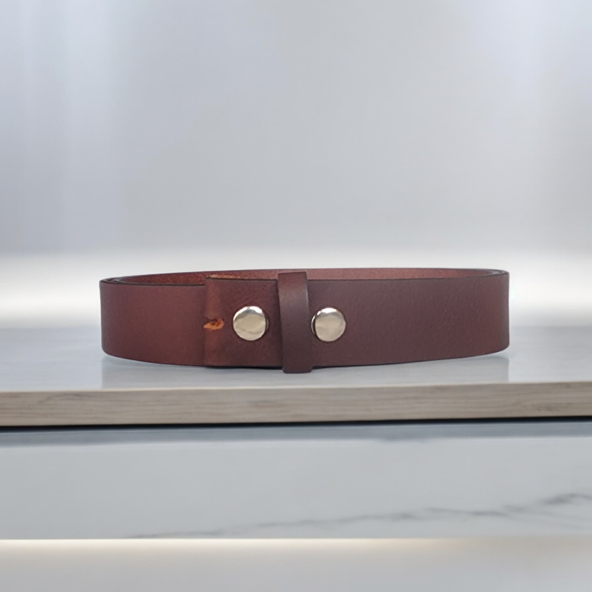 38mm | Brown Leather Belt | Press Studs | BeltUp - BeltUp Leather Co.