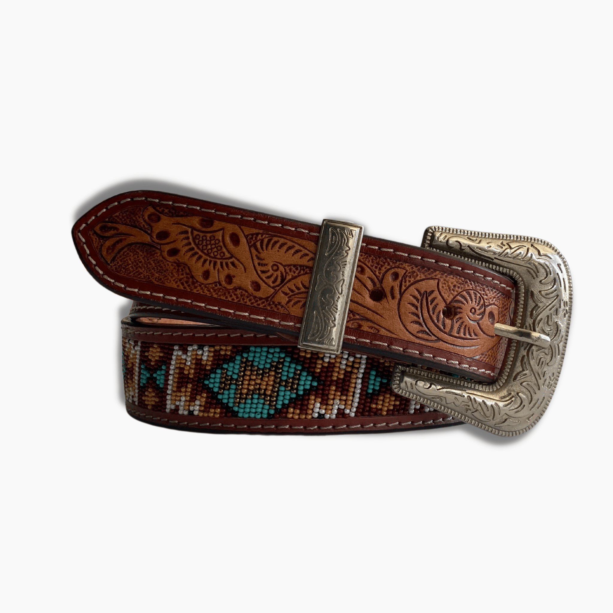 38mm | Western Beads | Leather Belt - BeltUp Leather Co.