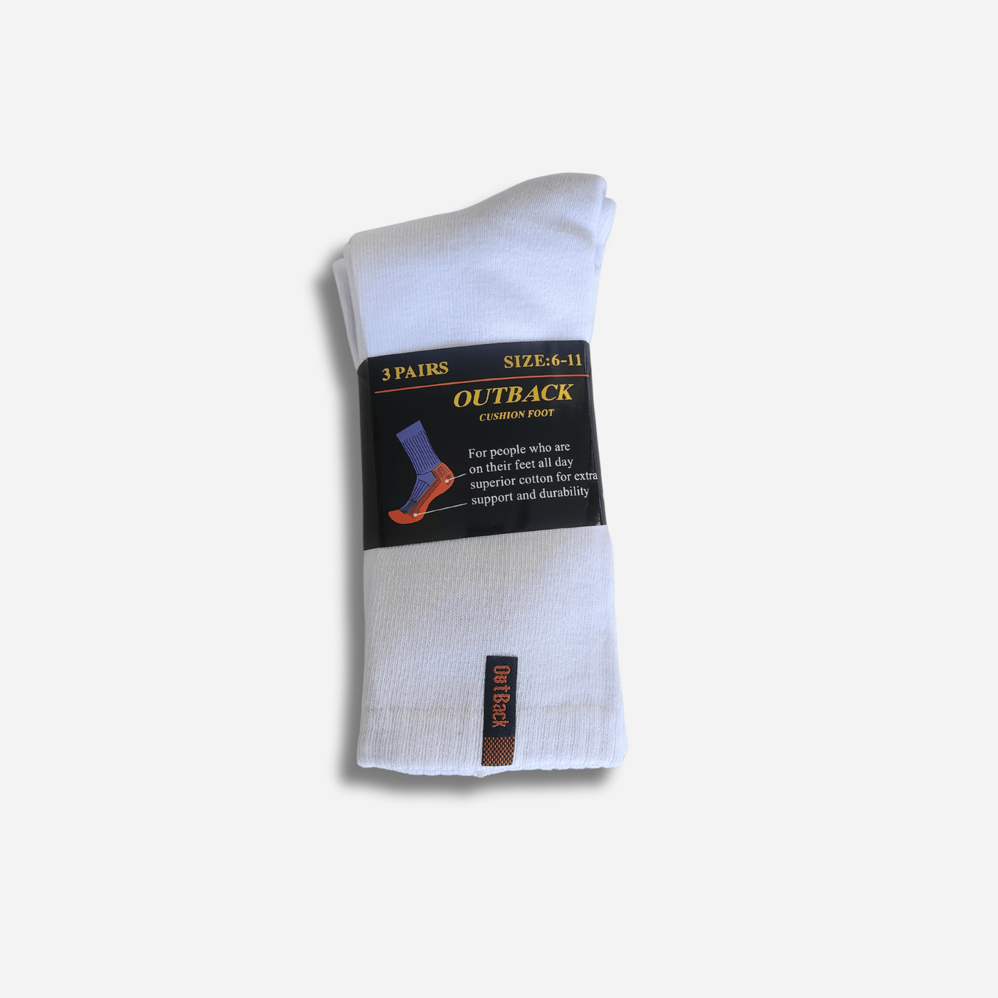 3 x Outback Socks - White