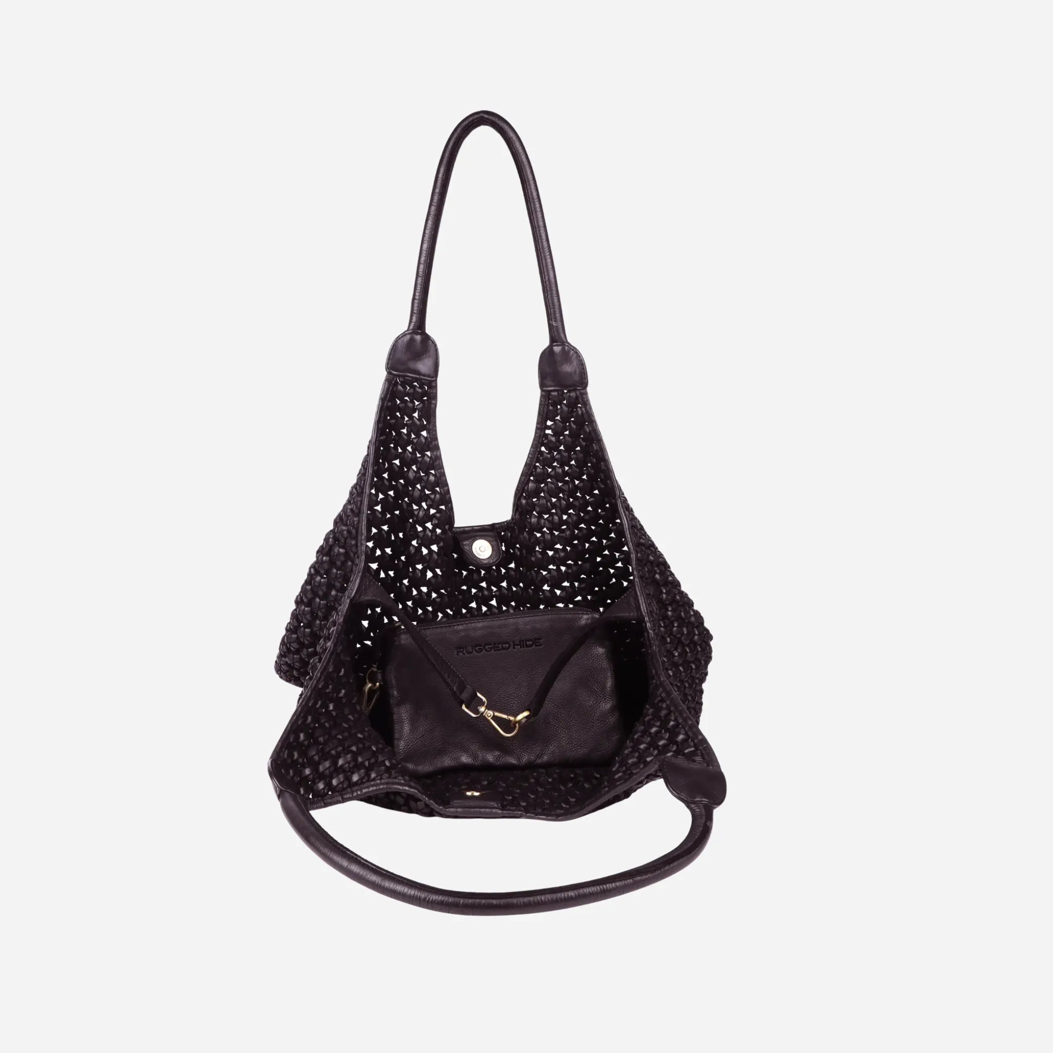 Shoulder Bag | Leather Woven Boho | Clovelly - BeltUp Leather Co.