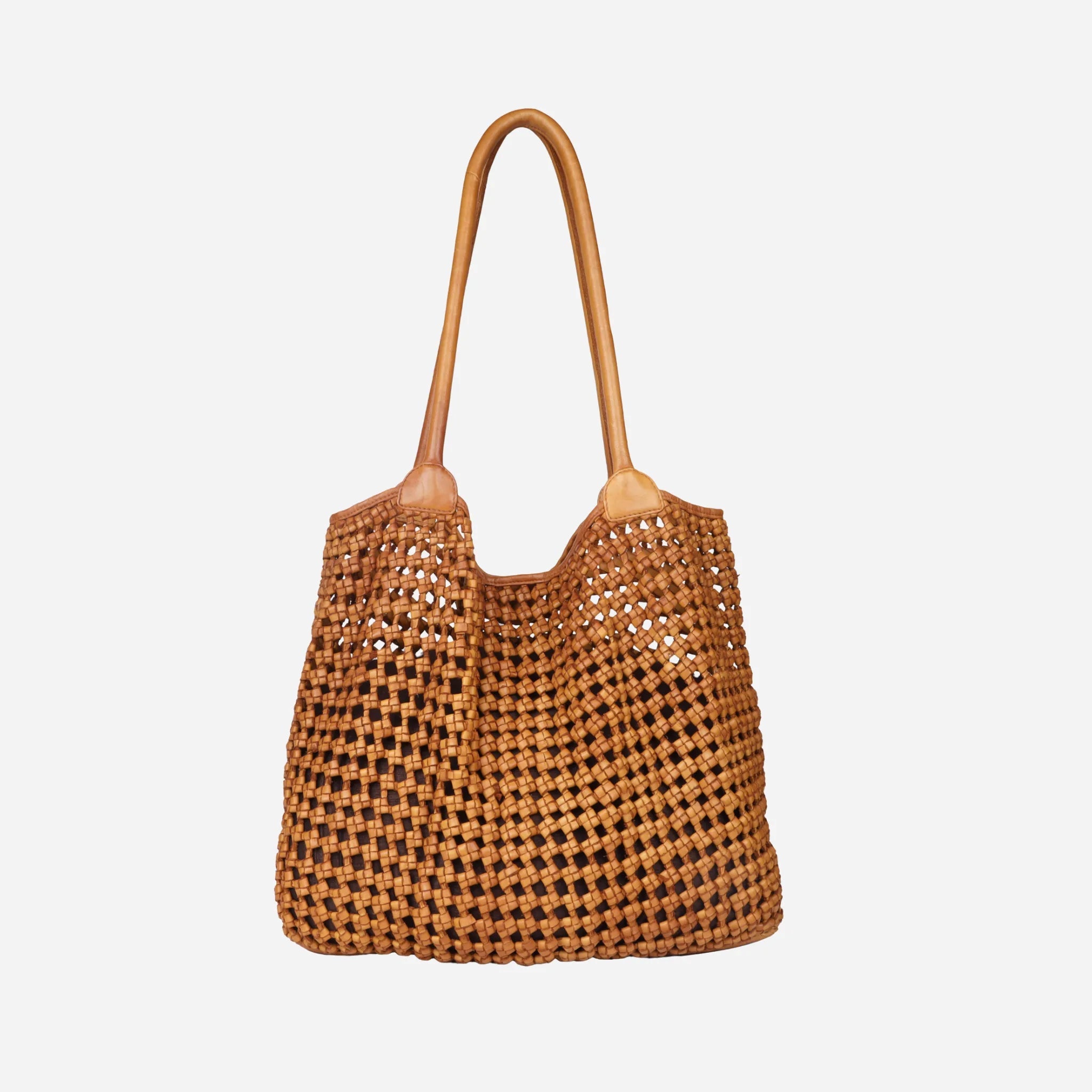 Shoulder Bag | Woven Leather Tote | Tamarama - BeltUp Leather Co.