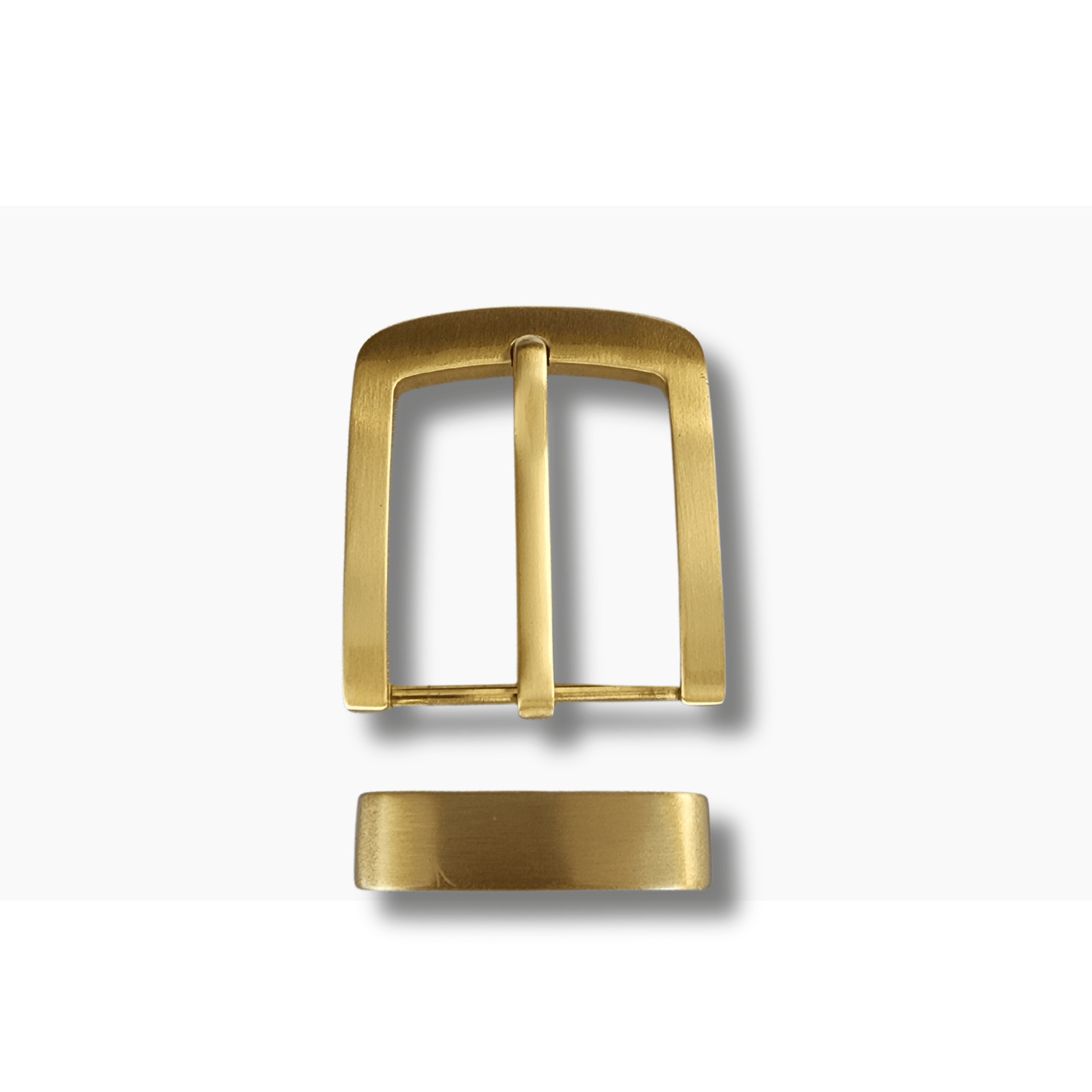 Solid Brass Buckle and Keeper - 40mm - BeltUp Leather Co.