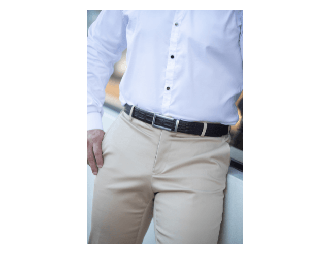 35mm | Brown | Crocodile Embossed | Auto Buckle Belt - BeltUp Leather Co.