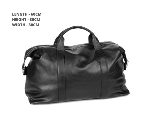 Duffle| Black | Weekender - BeltUp Leather Co.