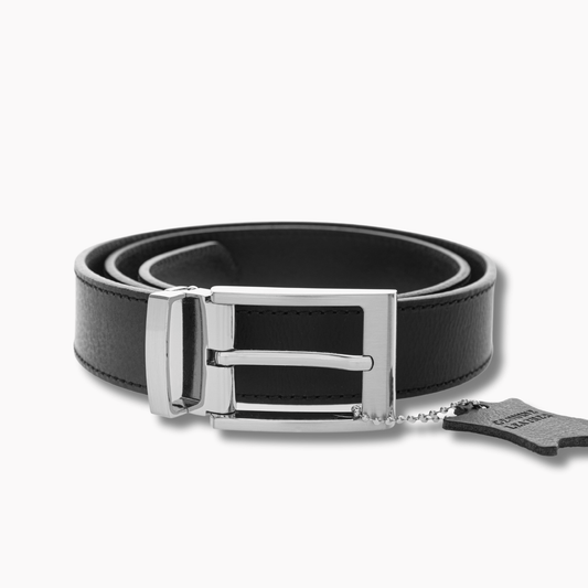 35mm | Black Stitched | Clip On Buckle - BeltUp Leather Co.