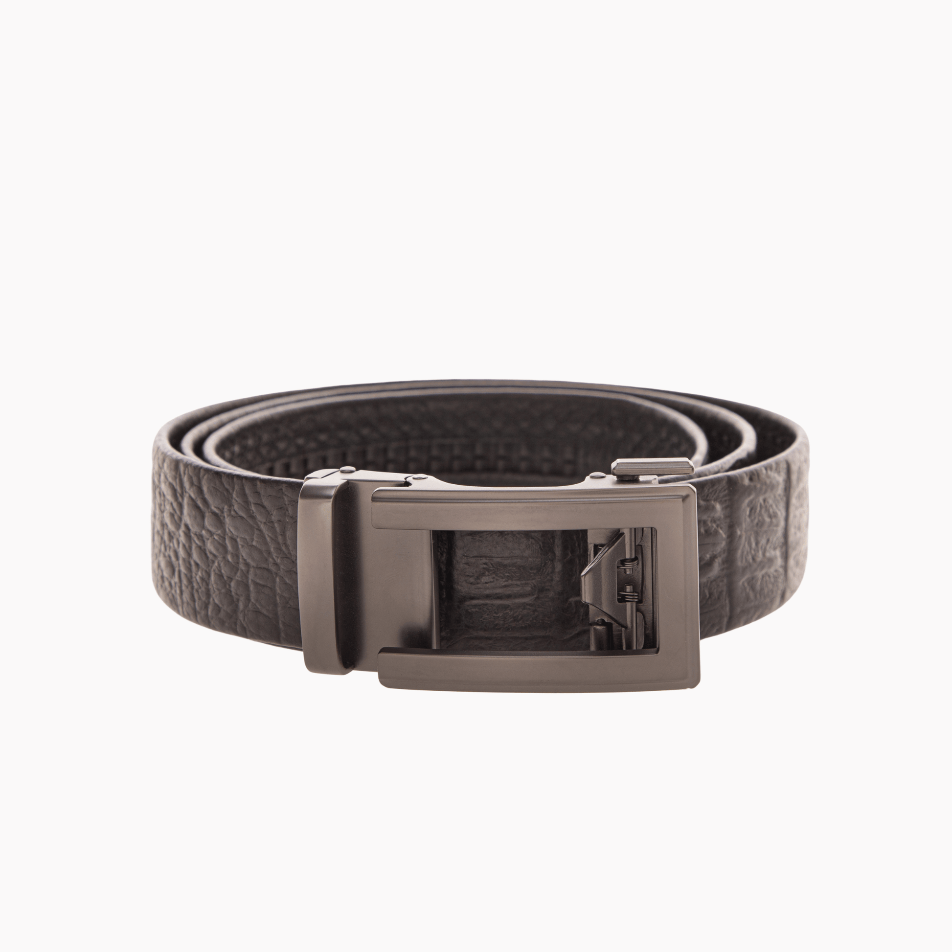 35mm | Brown | Crocodile Embossed | Auto Buckle Belt - BeltUp Leather Co.