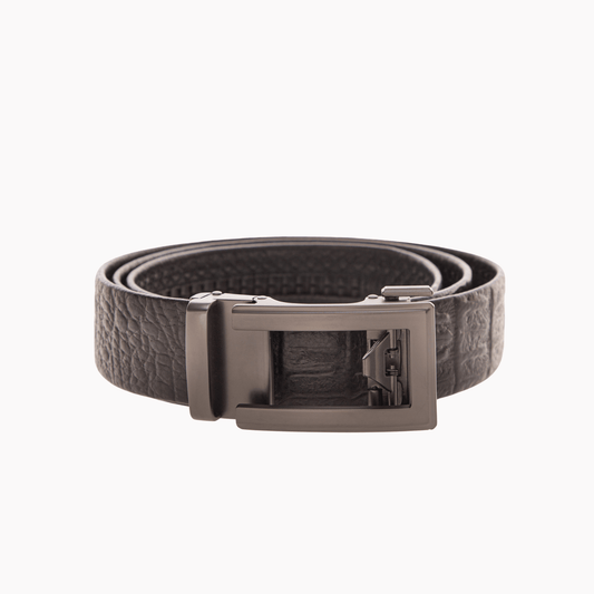 35mm | Brown | Crocodile Embossed | Auto Buckle Belt - BeltUp Leather Co.