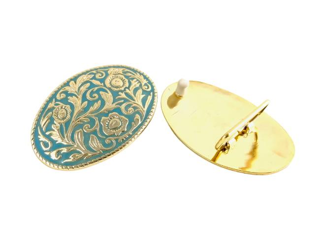 35mm | Teal | Floral Buckle - BeltUp Leather Co.