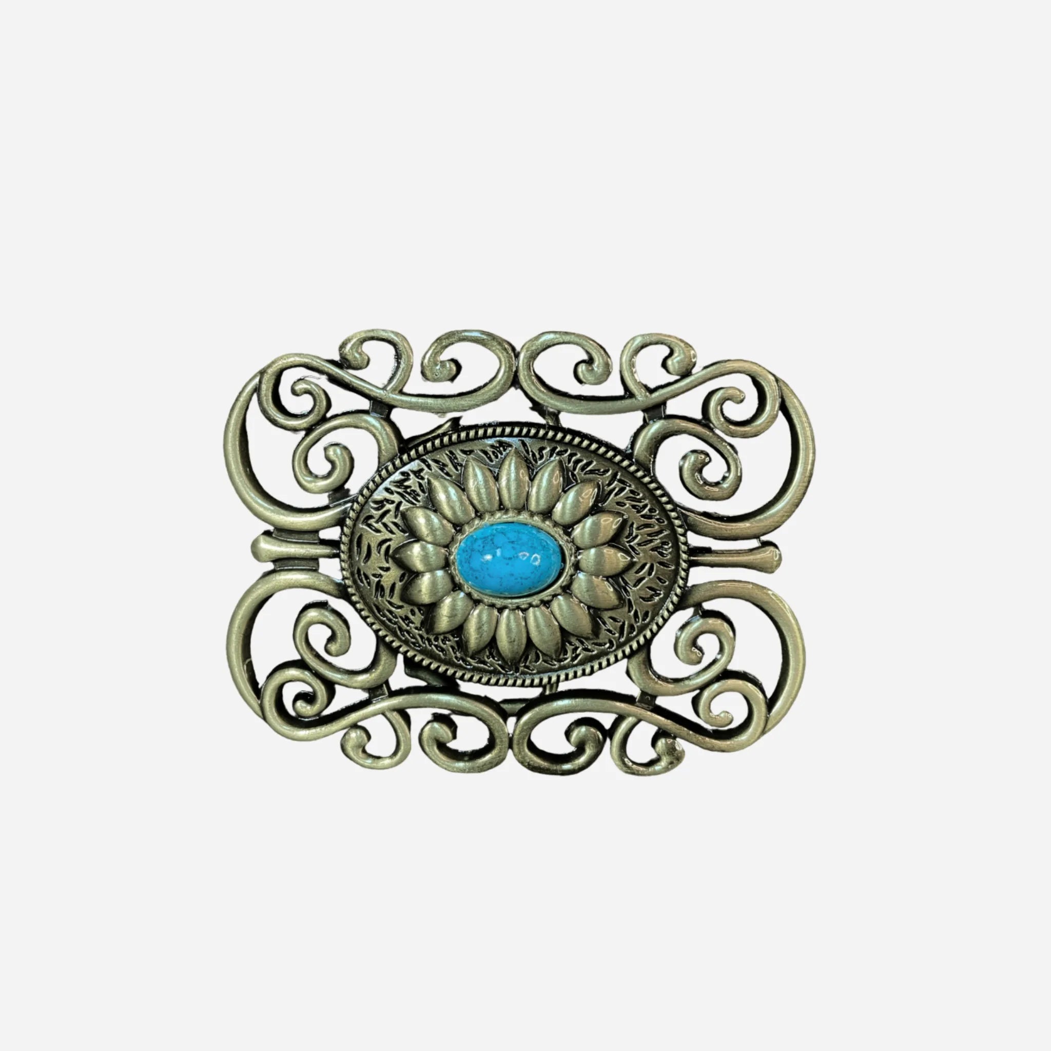 38mm | Turquoise and Antique Gold Buckle | BeltUp - BeltUp Leather Co.
