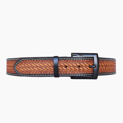 38mm | Embossed | Tan Jeans Belt