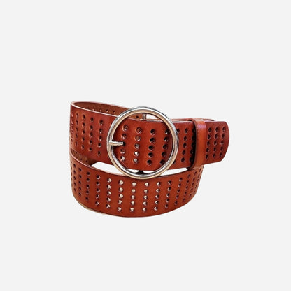 Ladies Wide 50mm Tan Top Grain Leather Belt | Miranda- BeltUp Leather Co.