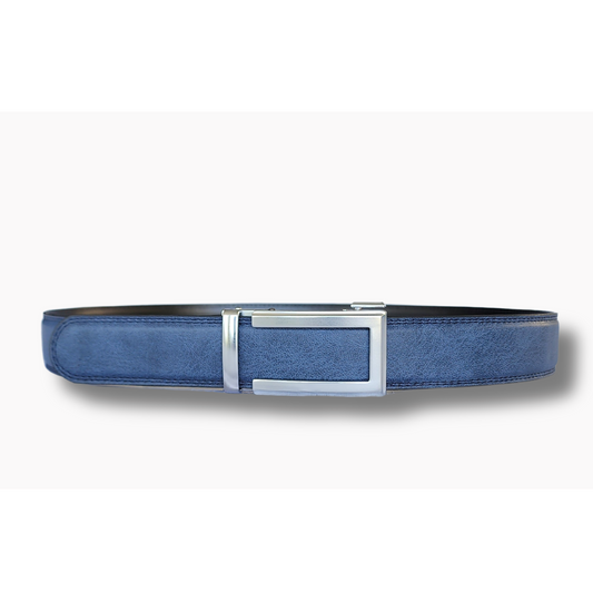 Blue Ratchet/Auto Buckle - 35mm Width - BeltUpOnline