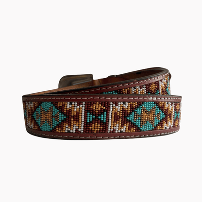 38mm | Western Beads | Leather Belt