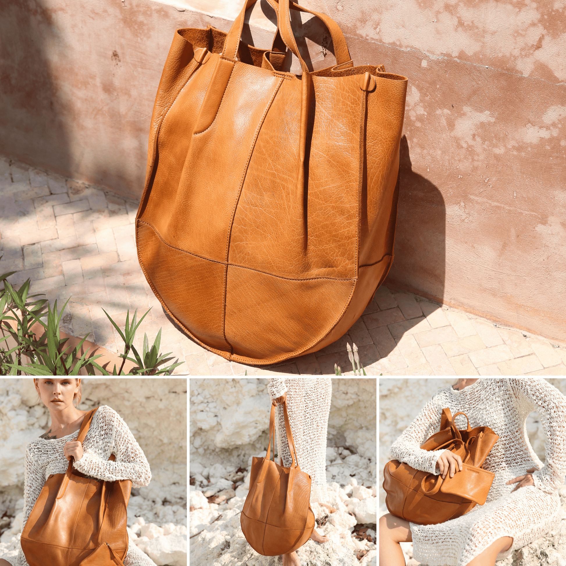 Tan Boho Tote/Shoulder Bag - Jennifer - BeltUpOnline