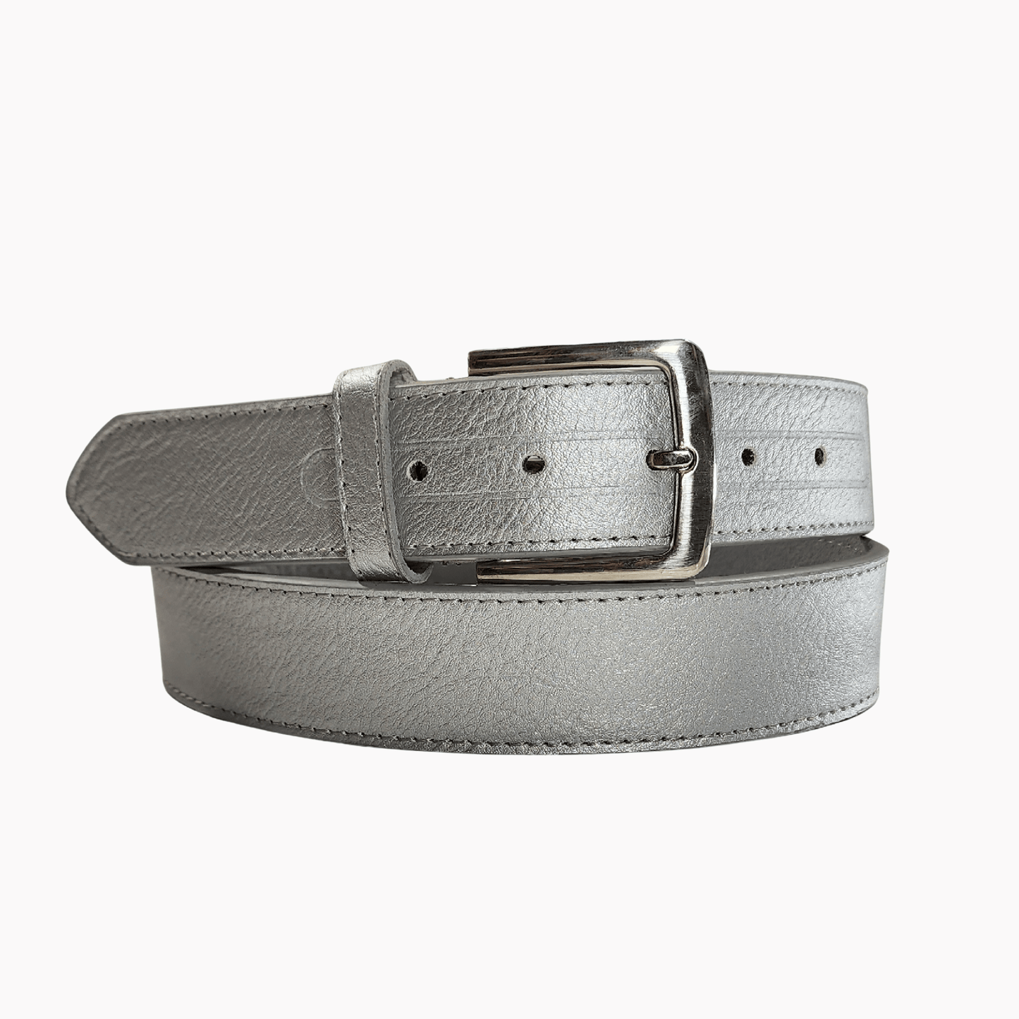 38mm | Silver Jeans Belt | Siver Buckle