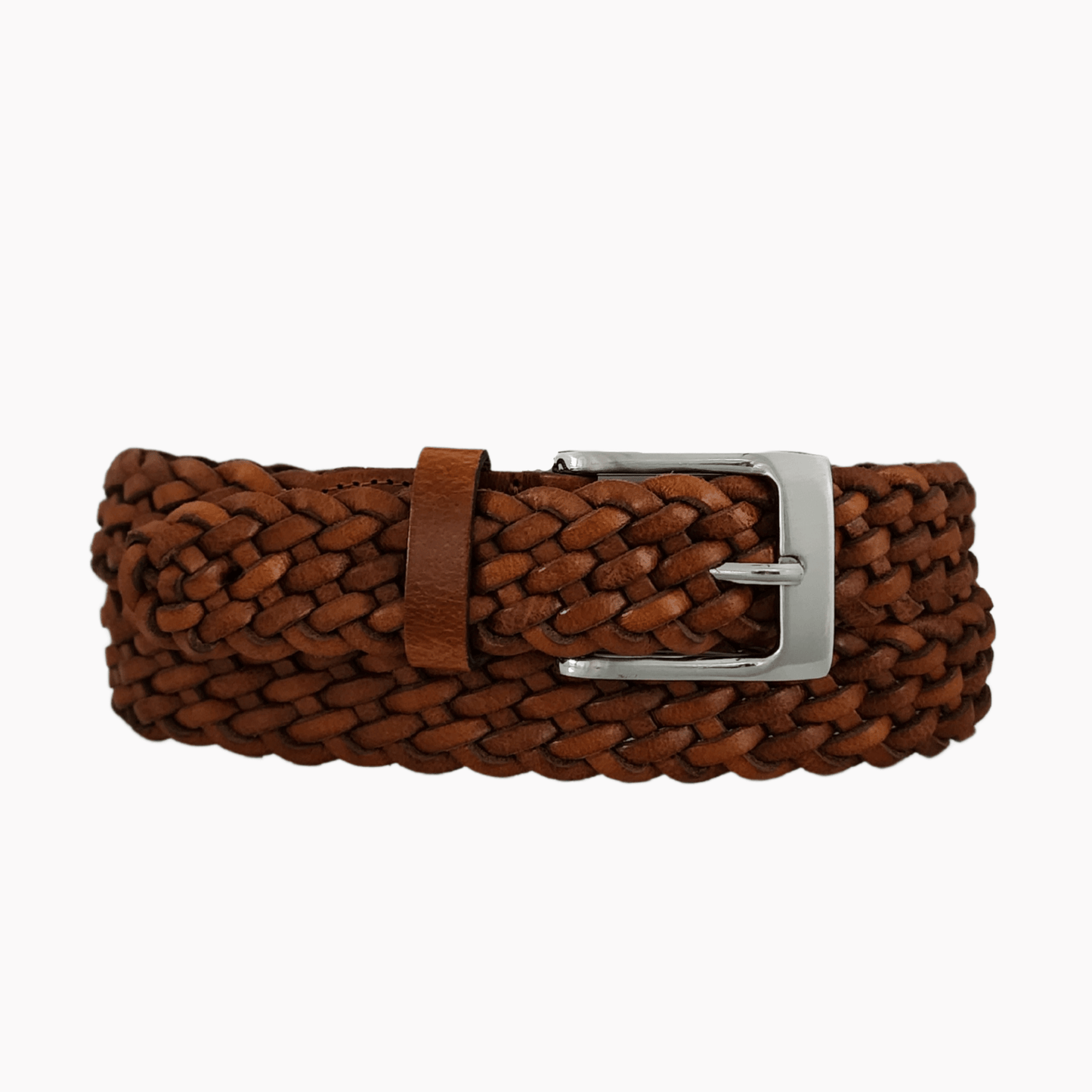 35mm | Tan | Plaited Leather Belt