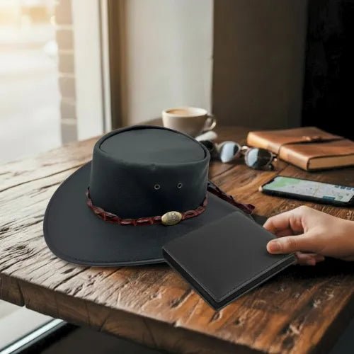 Australian Outback Duo – Hat & Wallet Set - BeltUp Leather Co.