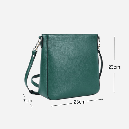 Measurements for Darwin Forrest Green Crossbody Handbag - BeltUp Leather Co.