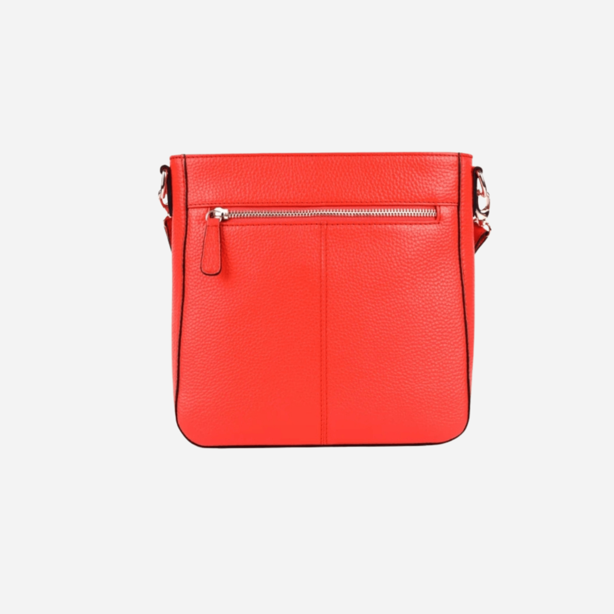 Back view of Mandarin coloured Leather Crossbody Handbag - Darwin | BeltUp Leather Co.