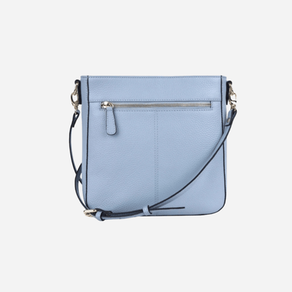 Back View of Powder Blue Crossbody Handbag | Darwin - BeltUp Leather Co.