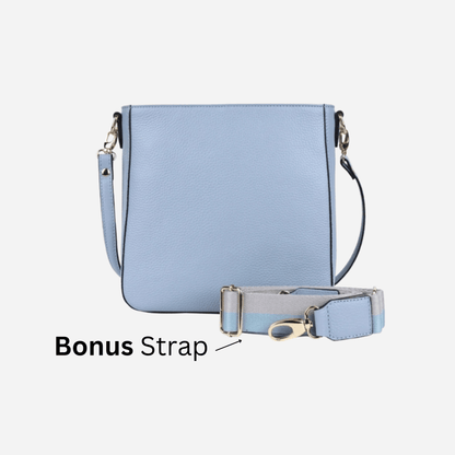 Bonus Bag Strap for Powder Blue Crossbody Handbag | Darwin - BeltUp Leather Co.