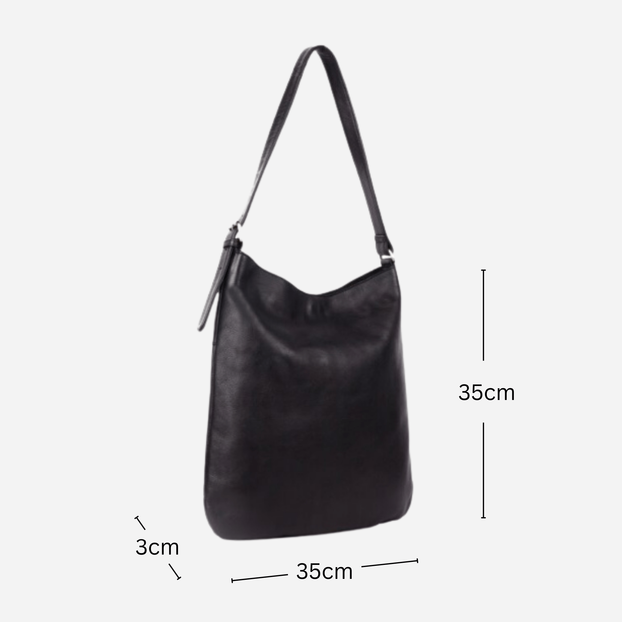 Shoulder Bag | Black | Portland - BeltUp Leather Co.
