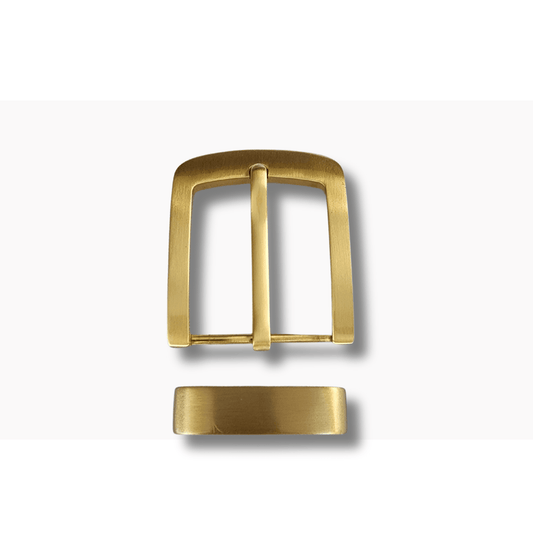 Solid Brass Buckle and Keeper - 40mm - BeltUp Leather Co.