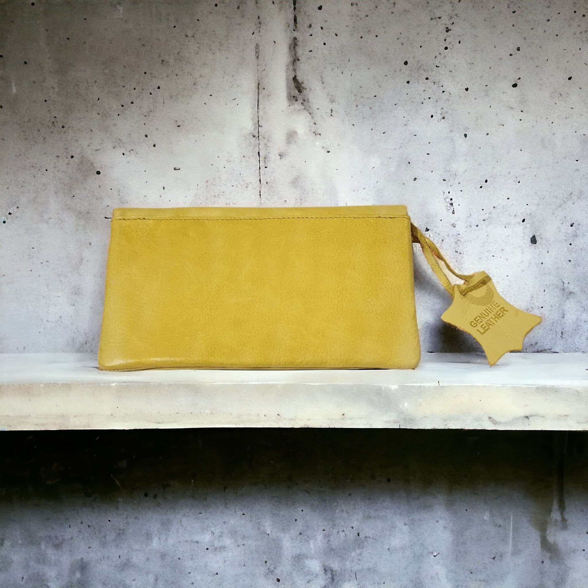 Yellow | Purse | Indigo - BeltUp Leather Co.