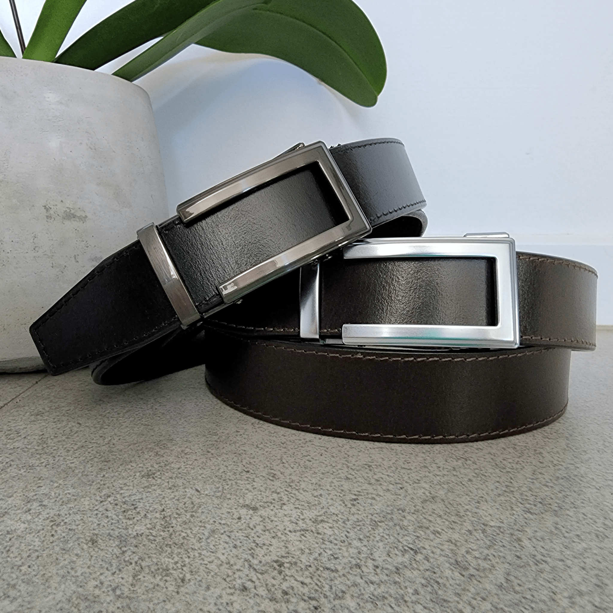 35mm | Stitched Leather Ratchet Belt | BeltUp - BeltUp Leather Co.