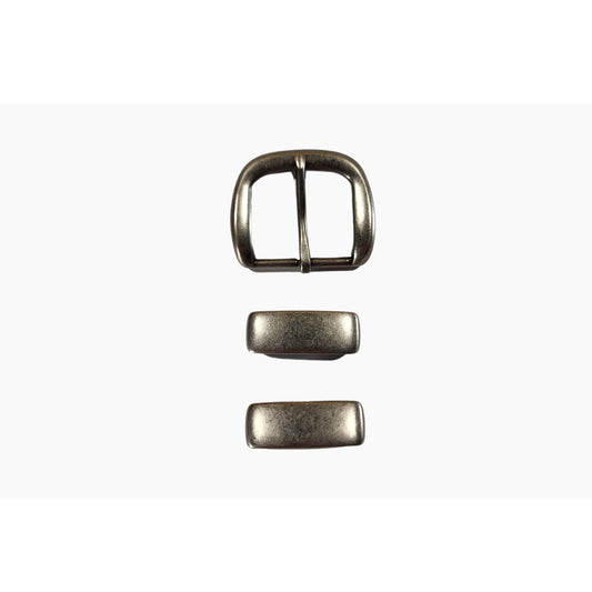 38mm | Antique Silver | Double Keepers - BeltUp Leather Co.