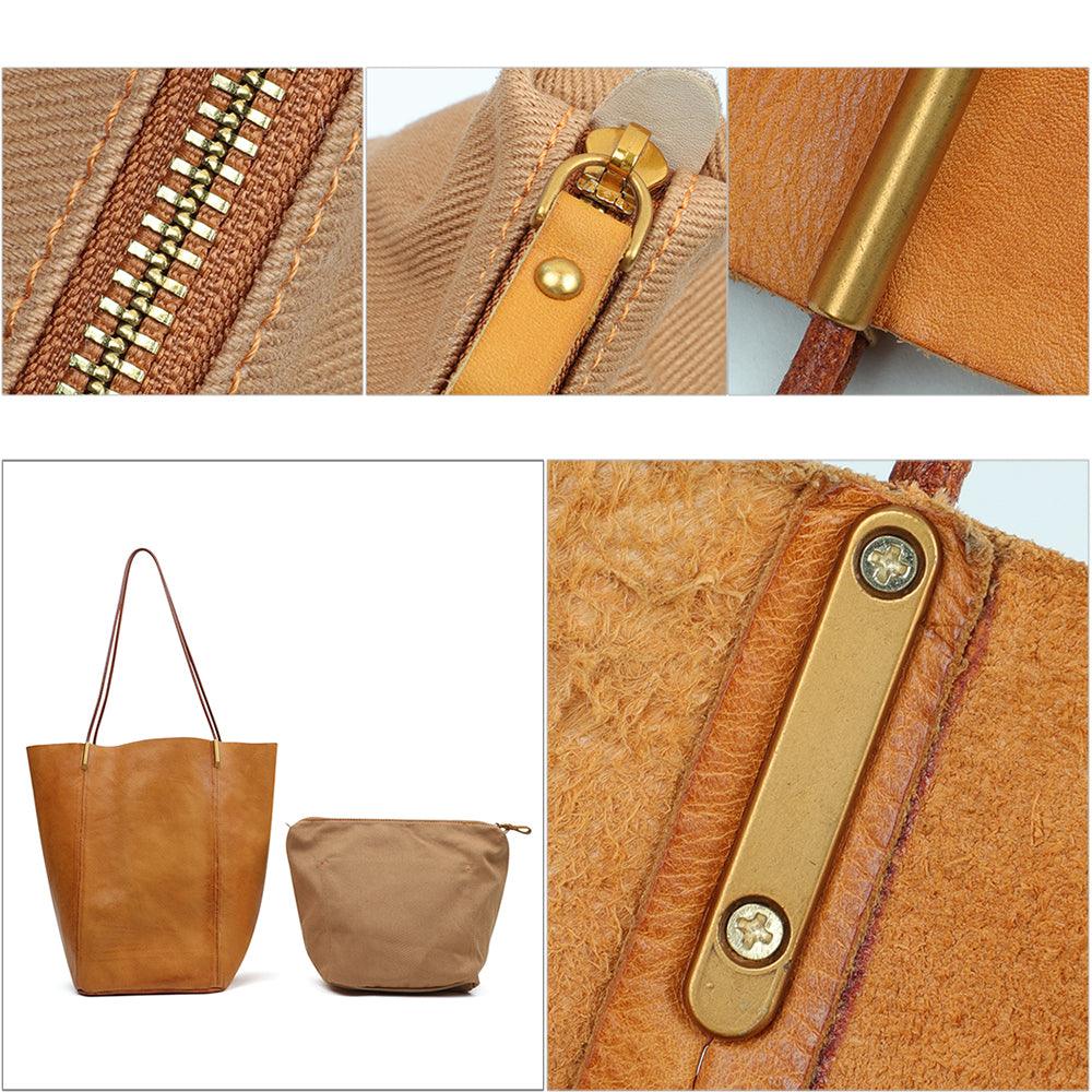 Tan Leather Tote - Vegetable Tanned - BeltUpOnline