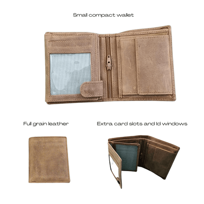 Camel | Tri Fold | Ethan - BeltUp Leather Co.
