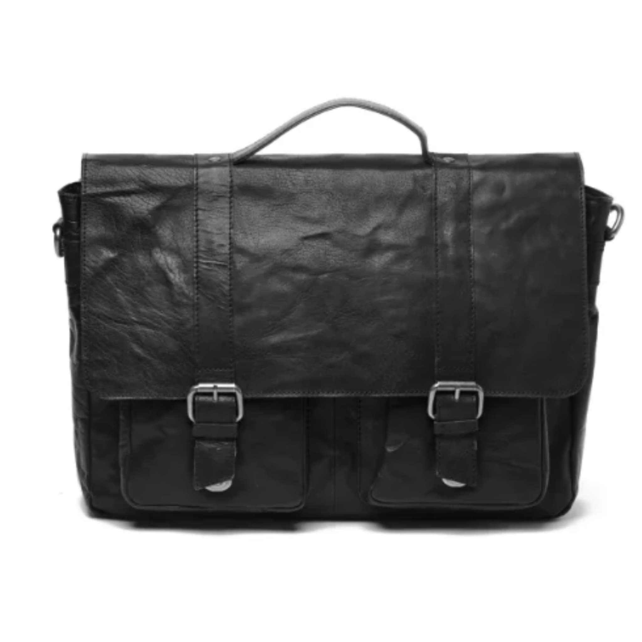 Computer Briefcase | Black | Emerson - BeltUp Leather Co.